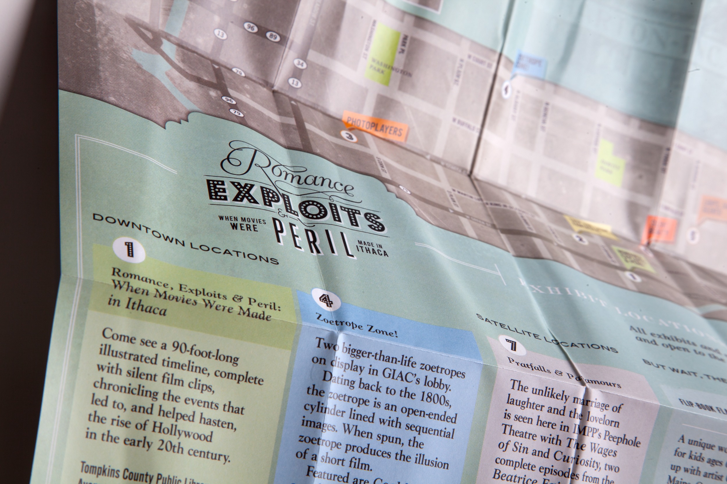 IMPP Romance Exploits and Peril exhibition walking tour map and brochure