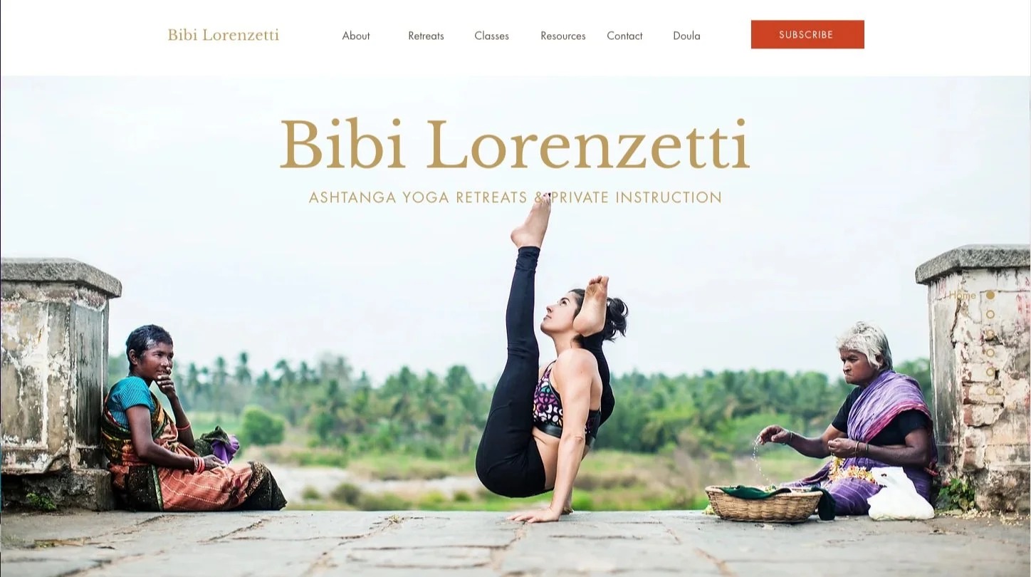 Bibi Lorenzetti artist portfolio website design