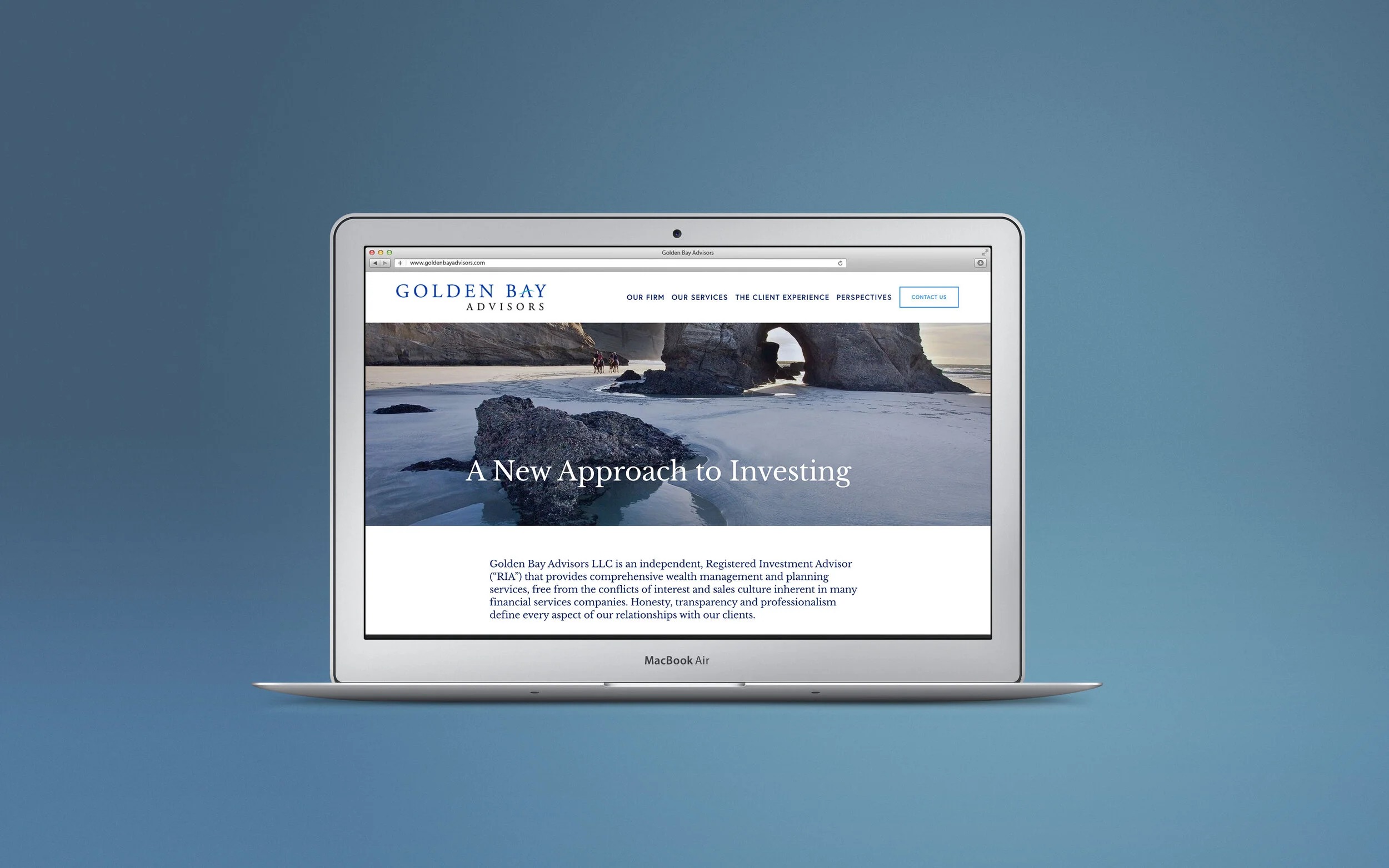 Golden Bay Advisors financial website design, Chappaqua New York